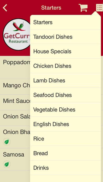 GetCurry Restaurant app screenshot 3