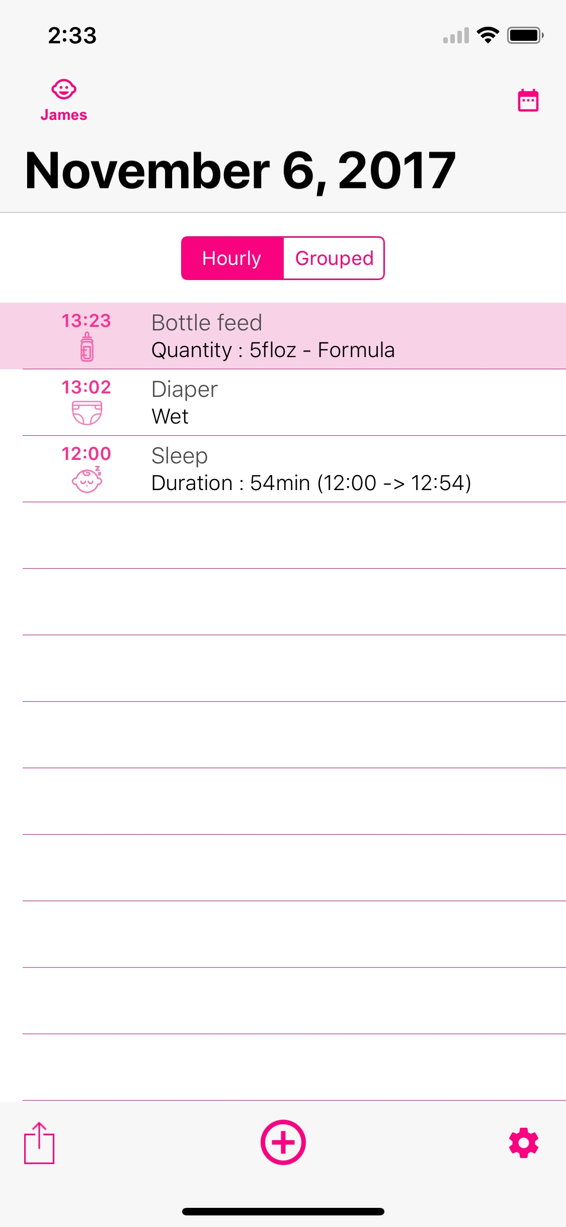 My Baby notebook screenshot 3