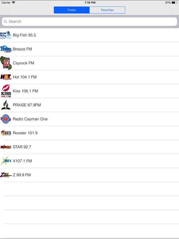 Cayman Islands Radios iPad screenshot 1 - Music app