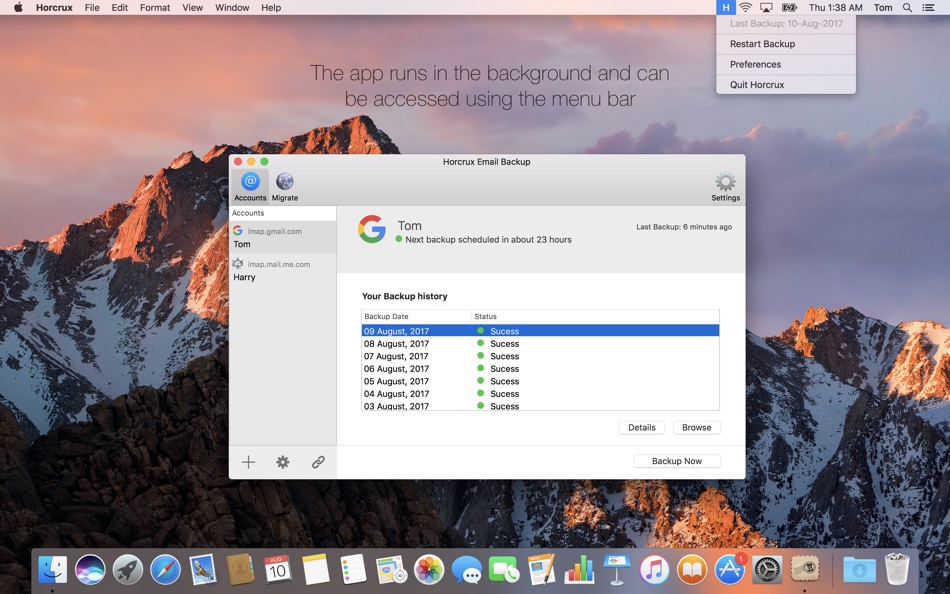 #1. Horcrux Email Backup (macOS) Podle: Suhas Tech