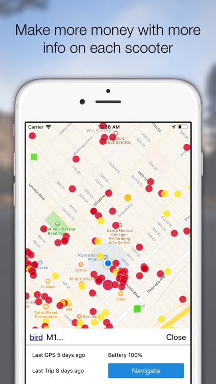 Scooter Map for Chargers