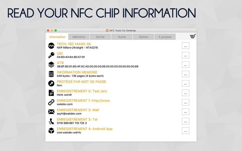 Screenshot #1 pour NFC Tools for Desktop