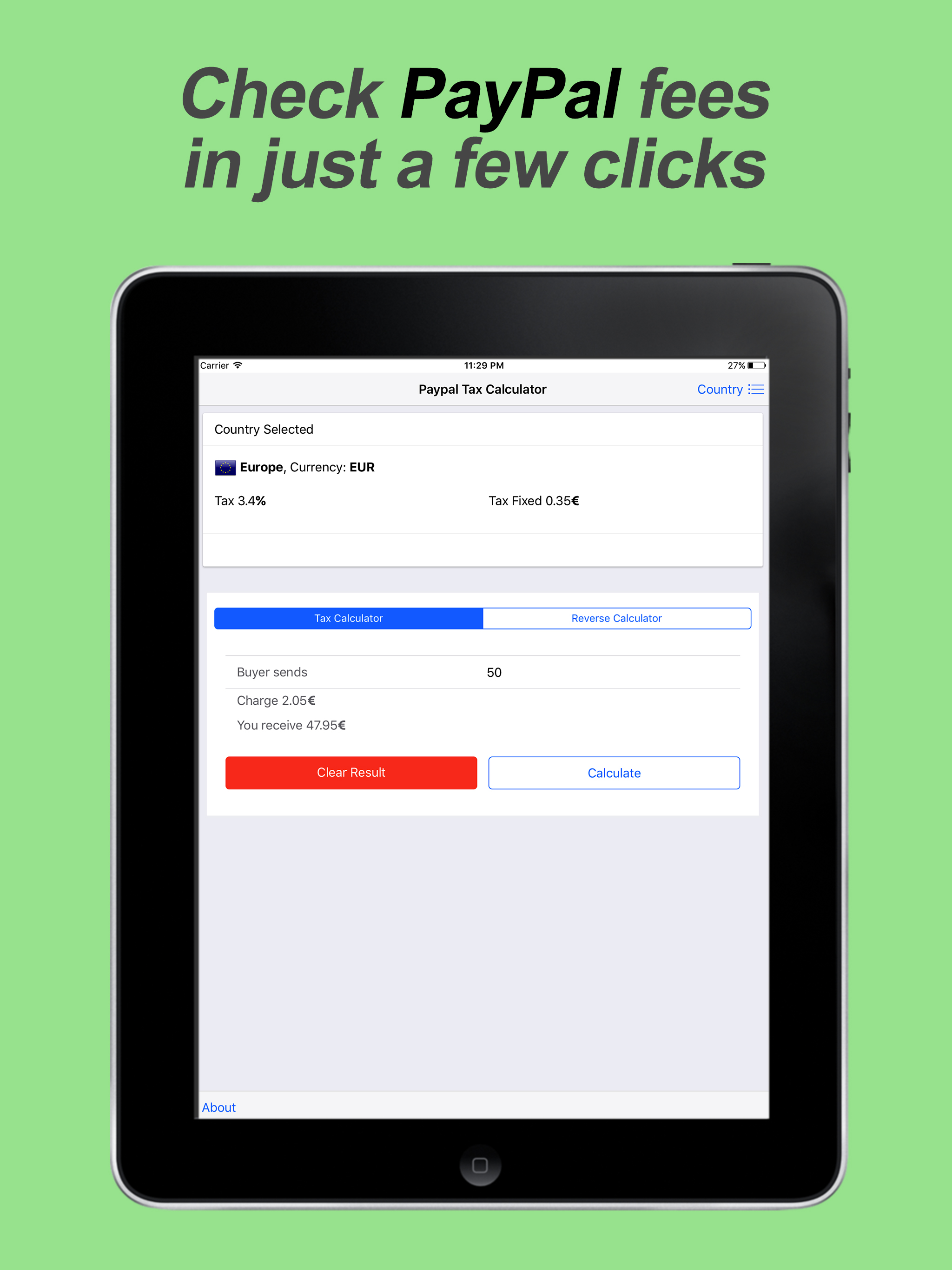PayPal Tax Calc