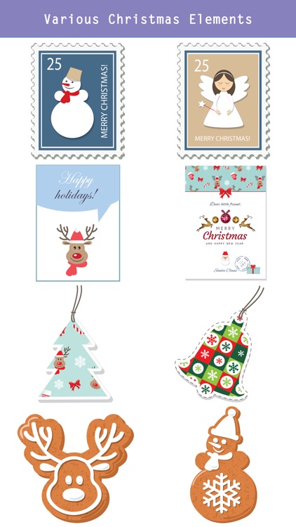 Christmas Lettering Stickers .