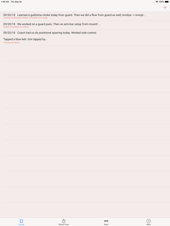 BJJ Buddy iPad screenshot