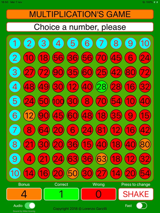 Multiplication's Game