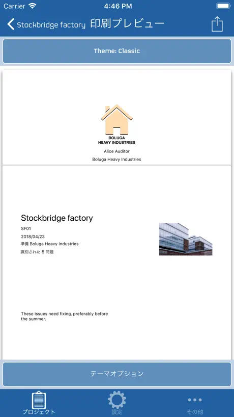 Snag List - 監査と報告