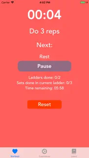 ladder workout timer iphone screenshot 2