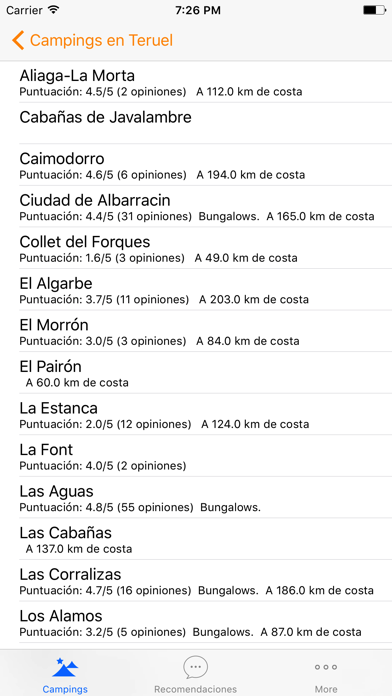 Screenshot #2 pour Campinguia Campings de España