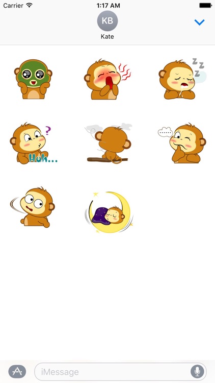 Animated Lovely Monkey Sticker
