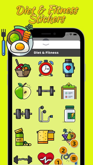 Diet & Fitness Stickers screenshot 2