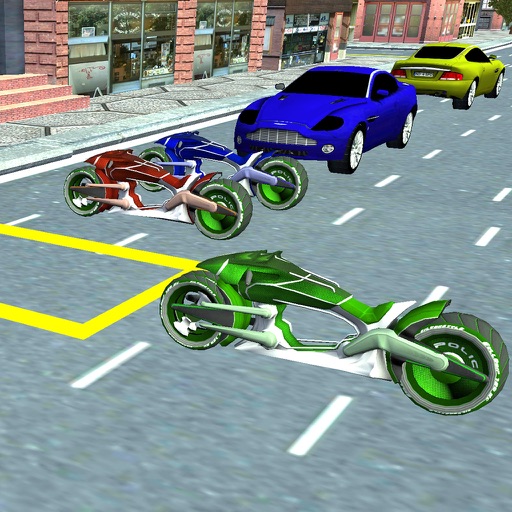 Futuristic Bike Racing Real 3D Parking Simulator icon