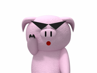 3D Pig Stickers for iMessage