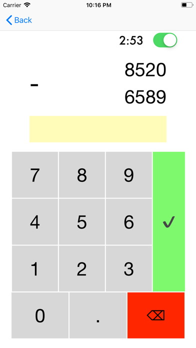 Subtraction Challenges screenshot 2