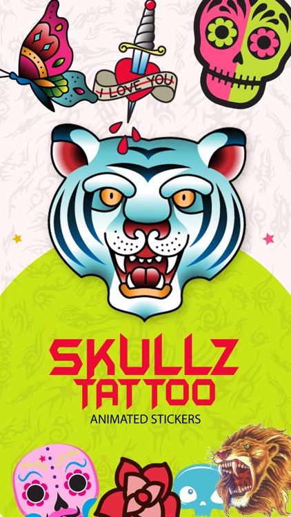 Animated Skulls&Tattoo Sticker