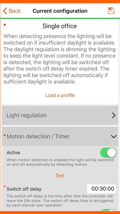 OSRAM BT Config screenshot 3