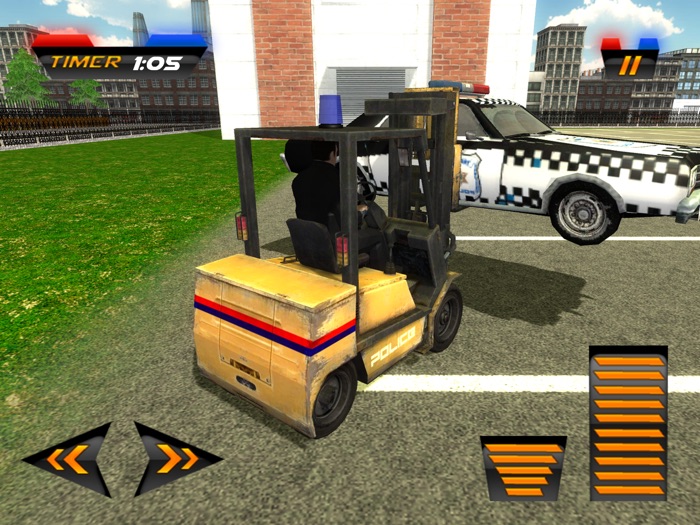 汽车升降机警察交通工具和亲运输sim