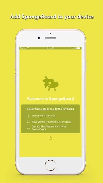 SpongeBoard - Keyboard iPhone screenshot 1 - Utilities app