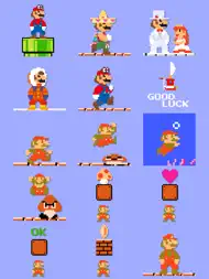 8-bit Super Mario Stickers ipad bilder 0