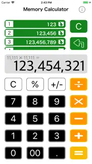 calculator with memory iphone screenshot 1