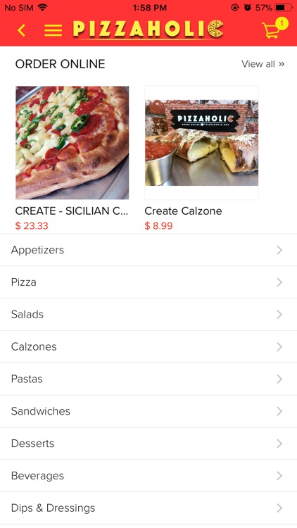 Pizzaholic App