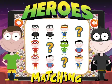 Super Heroes Card Matching