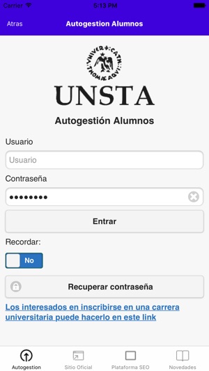 Unsta Autogestion Alumnos(圖1)-速報App