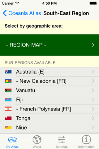 mapQWIK Oa - Oceania Zoomable Atlas screenshot 2