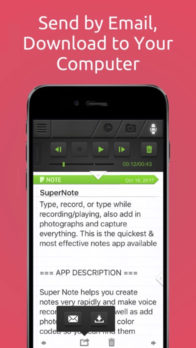 Super Note: Recorder, Notes, Memos. Free. Screenshot 4