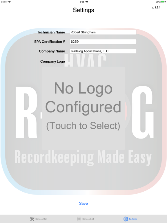 R-Log iPad screenshot 4 - Business app