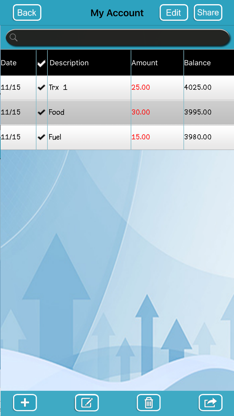 My Check Register screenshot 2