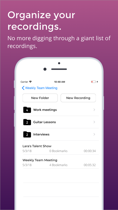 Screenshot #2 pour ClipNotes: Audio Bookmarks