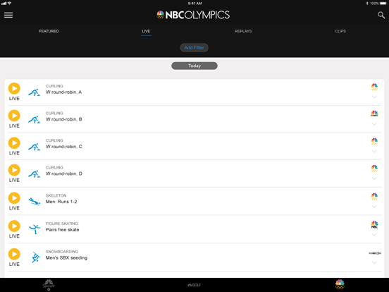 NBC Sports Screenshots
