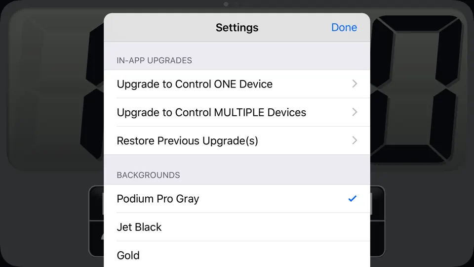 Captura de pantalla de Podium Timer Pro en iPhone 5