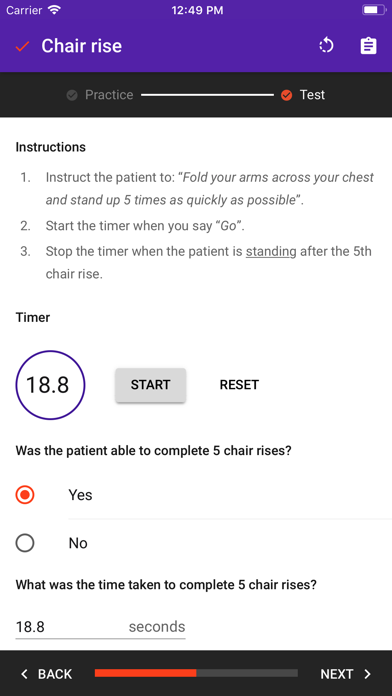 Frailty Tool iPhone screenshot 4 - Medical app