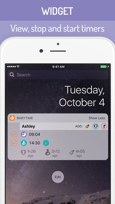 BabyTime Baby Feeding Timer - Breastfeeding & More Screenshot
