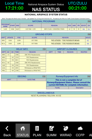 National Airspace Sys Status screenshot 2