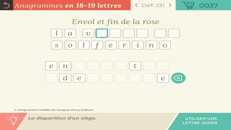 Anagrammes Perry-Salkow screenshot-5
