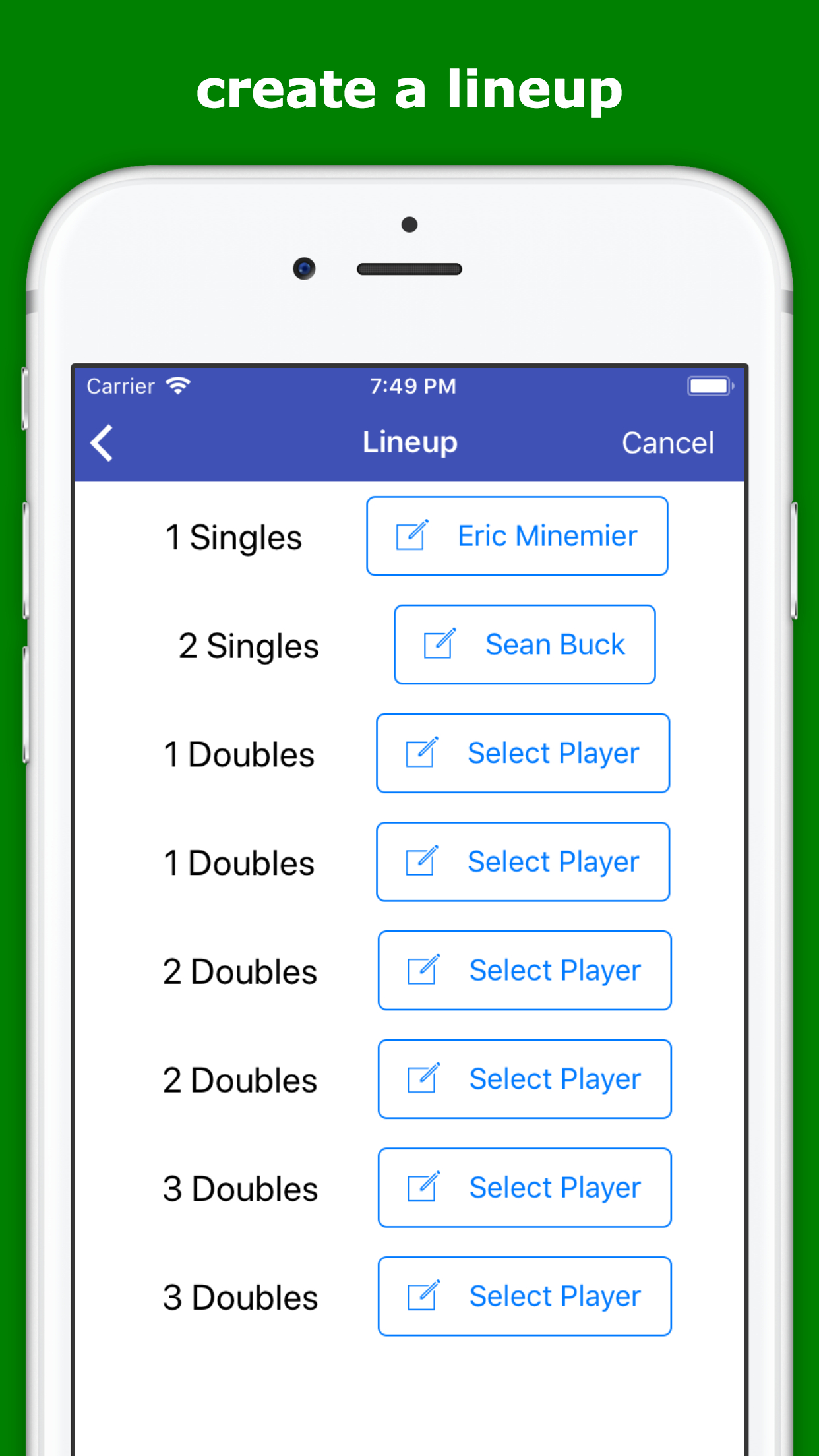 Tennis Team Connect
