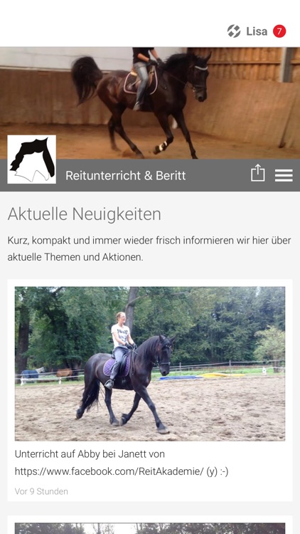 Reitunterricht & Beritt