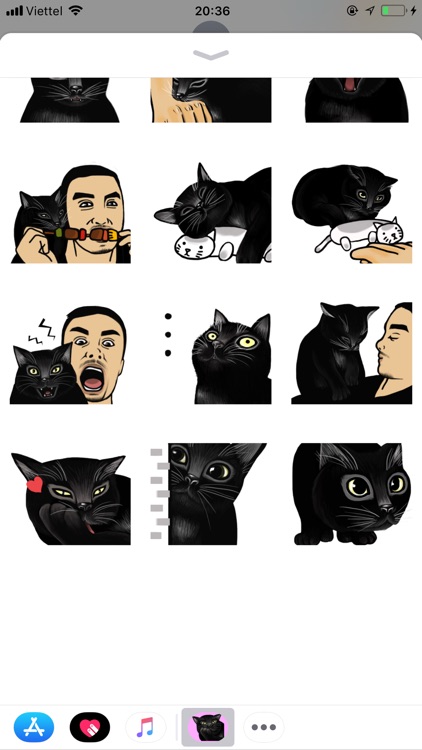 Black Cat Animation Stickers