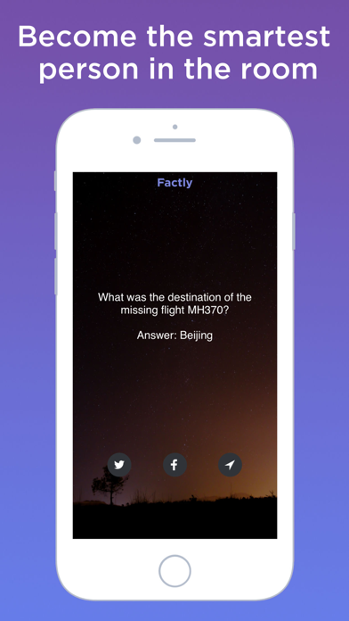 Factly - Daily random facts iPhone screenshot