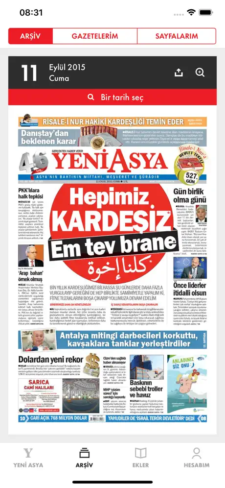 Yeni Asya E-Gazete