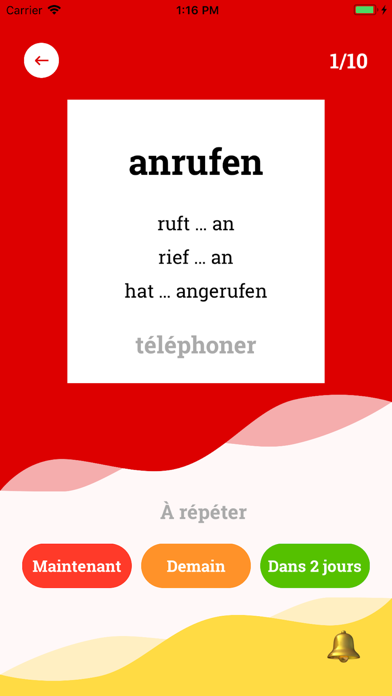 Screenshot #3 pour Verbes irréguliers - Allemand