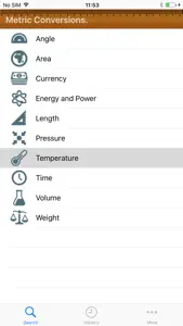 Metric Conversion tool screenshot #1 for iPhone