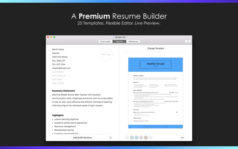 resume builder by nobody