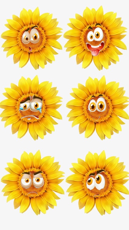 Sunflower Smiley Stickers