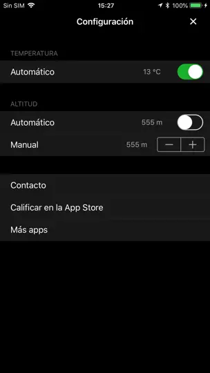 Captura de pantalla de Altura en iPhone 4