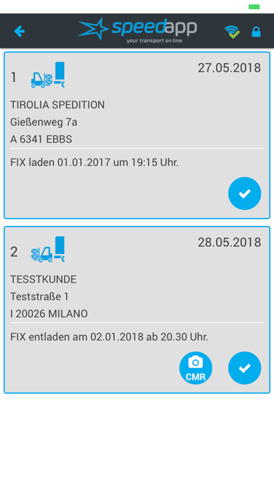 Tirolia® SpeedApp screenshot