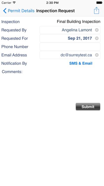 Surrey Inspection Request screenshot-4